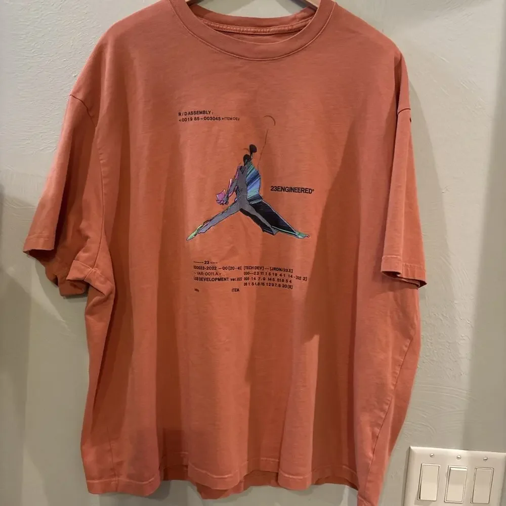 Nike Air Jordan Shirt Men 3XL Rust 23 Engineered For Flight Basketball Jumpman